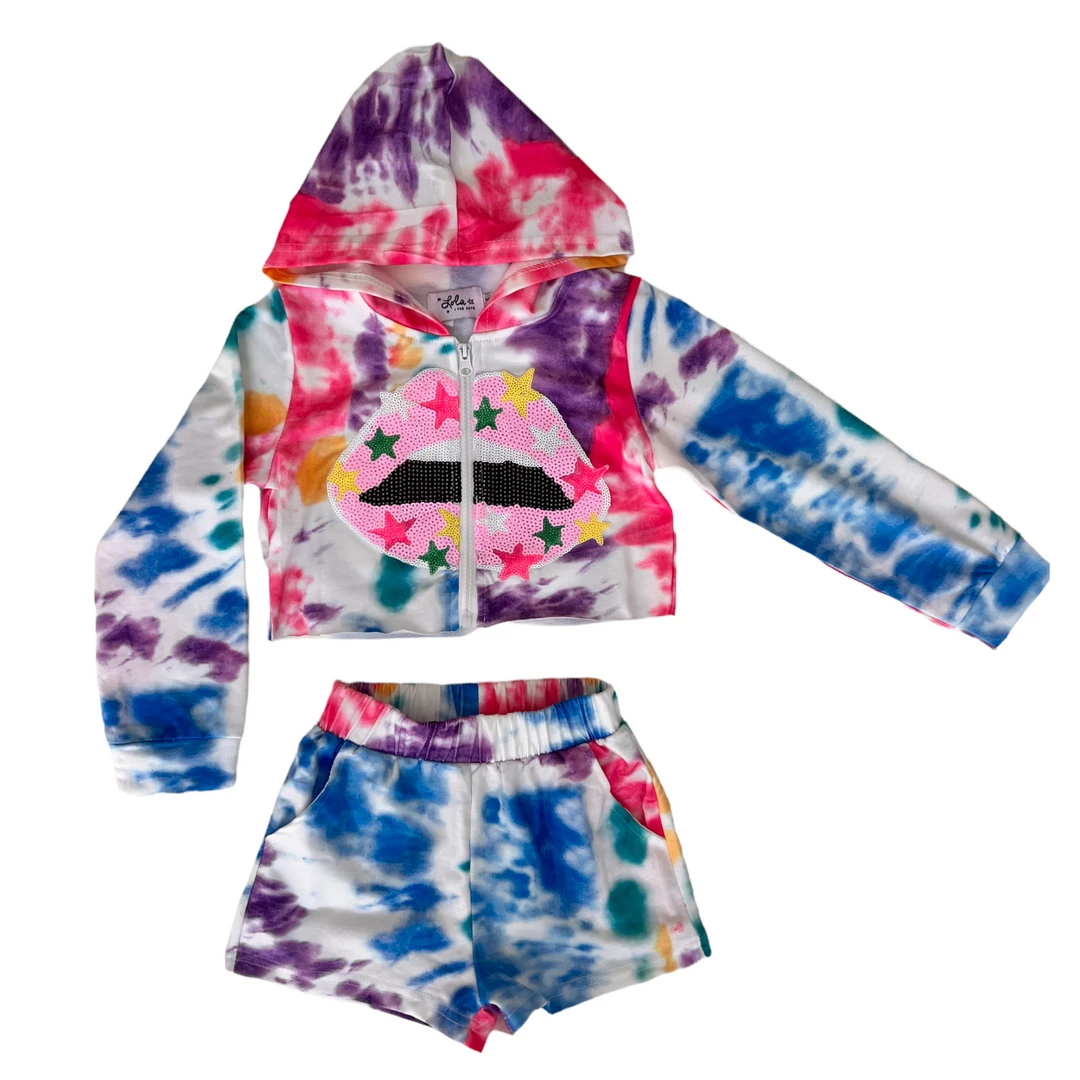 Discount โ Lola + The Boys Tie Dye Lips Short Set New Arrivals ๐ 6 Lola + The Boys Tie Dye Lips Short Set New Arrivals