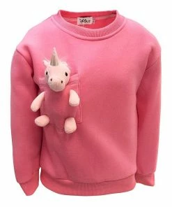 Lola + The Boys Unicorn Crewneck Pink New Arrivals