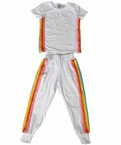 Top 10 ๐ฏ Lola + The Boys New Arrivals White Rainbow Sequin Jogger Set ๐ 7 Lola + The Boys New Arrivals White Rainbow Sequin Jogger Set
