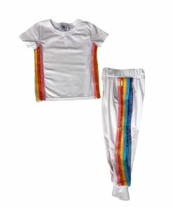 Top 10 ๐ฏ Lola + The Boys New Arrivals White Rainbow Sequin Jogger Set ๐ 8 Lola + The Boys New Arrivals White Rainbow Sequin Jogger Set